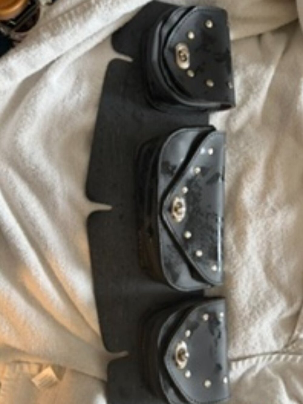 Motorcycle handlebar bag 3 compartment